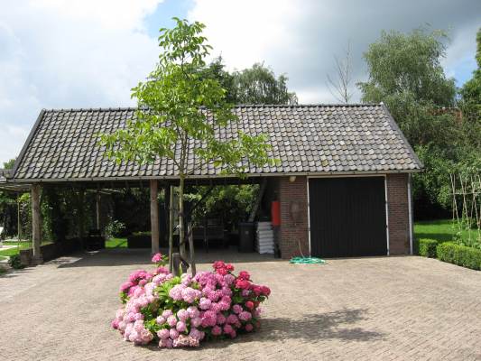 Nieuwbouw kapschuur en garage Wadenoijen