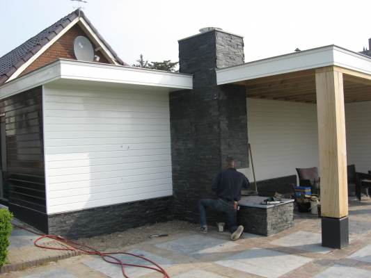 Nieuwbouw veranda en berging Wadenoijen